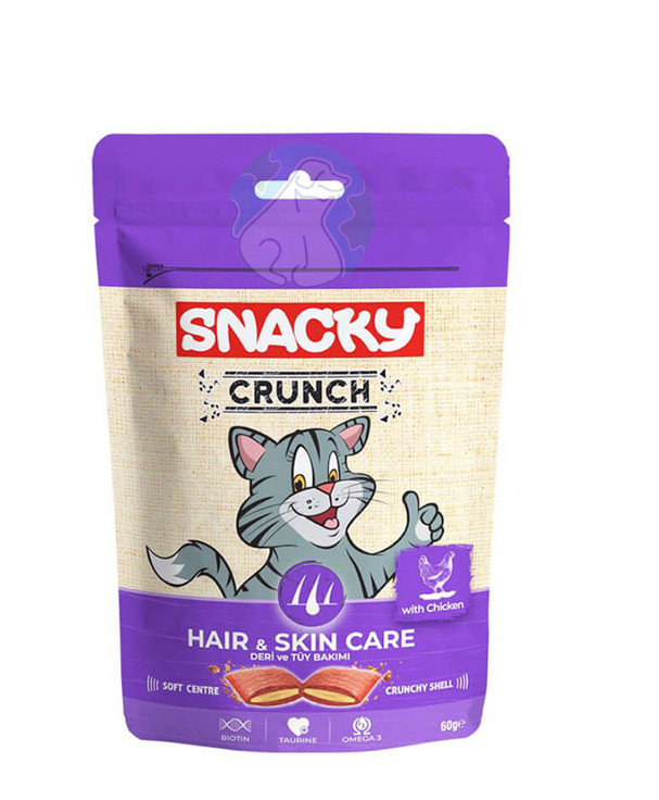 تشویقی کرانچی مدل پوست و مو60گرمی Snacky