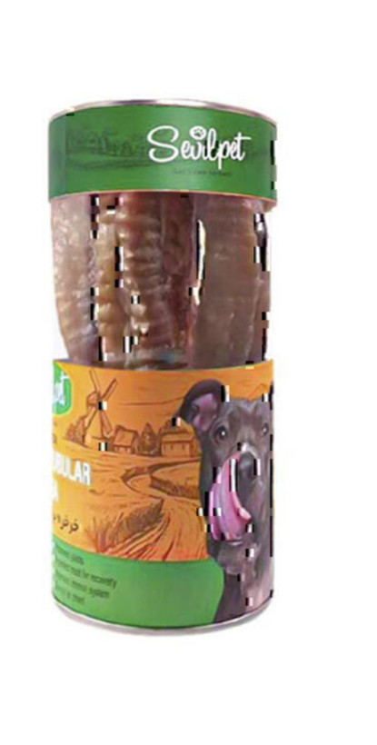 تشویقی خرخره بره سگ سویل پت Sevi Pet Lamb Trachea Dog Snack بسته 5 عددی