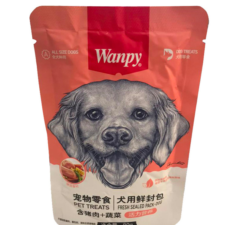 پوچ سگ ونپی با طعم گوشت خوک و سبزیجات Wanpy Pork & Vegetable وزن ۸۰ گرم