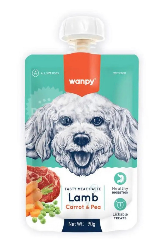 پودینگ سگ ونپی با طعم گوشت بره و هویج Wanpy Pudding Lamb & Carrot وزن 90 گرم