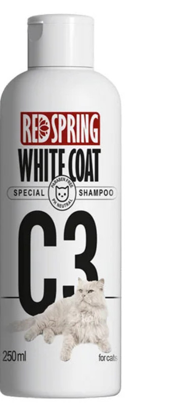 شامپو تخصصی مخصوص گربه با موهای سفید و روشن (مدل C3) رد اسپرینگ C3 special shampoo white coat