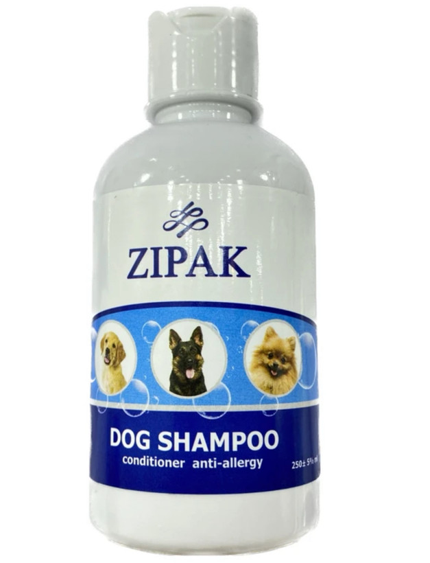 شامپو نرم کننده و ترمیم کننده روزانه سگ زیپاک Zipak Dog Shampoo حجم 250 میلی لیتر