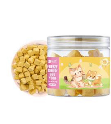 تشویقی سگ و گربه ان فور پی زرده تخم مرغ فریز دراید N4P cat freeze dried Egg Yolkوزن 100 گرم