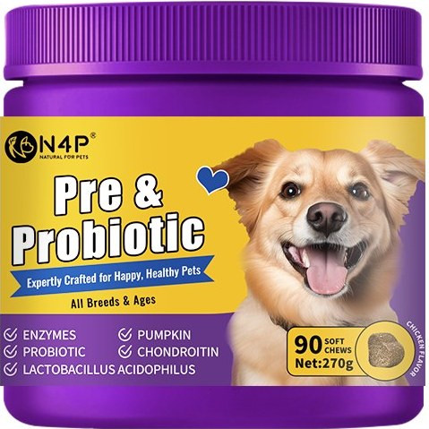 قرص تشویقی سگ پروبیوتیک و پریبیوتیک ان فور پی N4P Pre & Probiotics بسته 90 عددی